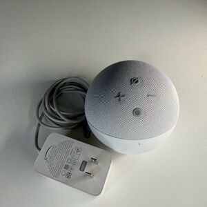 Amazon Alexa White Smart Speaker with Charger